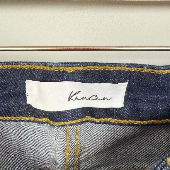KANCAN | Distressed Dark Wash Blue Denim Skinny Cuffed Jeans Women’s Size 7/27 - Picture 5 of 7
